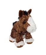 Aurora World Brown Clydesdale Horse Plush Stuffed Animal 8.5&quot; - £17.90 GBP