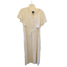 Vintage My Michelle Cream Maxi Dress Size 7/8 with Attached Jacket - £17.25 GBP