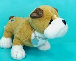 Ganz Webkinz Bulldog Pug Collar Bracelet Stuffed Plush Animal 7" Brown W... - $15.14