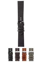 Morellato Bramante Genuine Leather Watch Strap - Black - 20mm - Chrome-plated St - £43.24 GBP