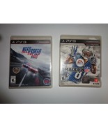 Lot of 2 Playstation 3 Games Madden 13/ Need for Speed Rivals - $14.36