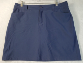 Eddie Bauer Skort Womens Size 10 Blue Belt Loops Logo Pockets Underwired... - $18.22