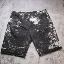 Levi Strauss Shorts Mens 44 Black Bleach Paint Embellished 569 Jean Casual  - £15.81 GBP