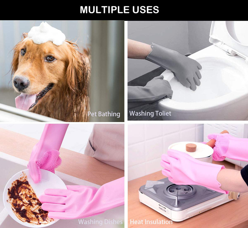 Pet Grooming Gloves - Soft and Durable Silicone Scrubber for Bathing, Hair Remov Item image 5