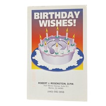 Postcard Birthday Wishes Cake Candles Dr Appointment Reminder Chrome Posted - £5.22 GBP