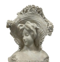 Adolfo Cipriani ( Italian 1857-1941 ) Art Nouveau Marble Bust with pedestal - £2,532.35 GBP