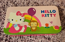 VTG Hello Kitty Sanrio Pencil Box Case  Tin Metal  2012 monkey balloon r... - £15.27 GBP