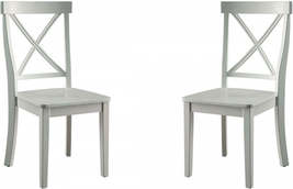 White Solid Wood Dining Chair Set of 2 - £318.94 GBP