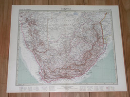1925 Vintage Map Of South Africa / Namibia Botswana - £18.52 GBP