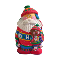 Santa Claus Ugly Sweater Figurine Christmas Follies Silly Holiday Figure Decor - £15.93 GBP