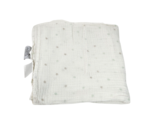 ADEN AND ANAIS SWADDLE MUSLIN COTTON BABY SECURITY BLANKET WHITE TAN GRE... - £29.86 GBP