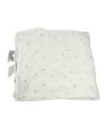 ADEN AND ANAIS SWADDLE MUSLIN COTTON BABY SECURITY BLANKET WHITE TAN GRE... - £29.54 GBP