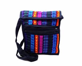 Multicolored Woven Striped Lightweight Cushioned Crossbody Mini iPad Tablet Bag  - £9.71 GBP