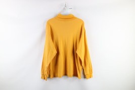 Vintage 90s Streetwear Womens XL Faded Blank Long Sleeve Turtleneck Shirt Yellow - £31.60 GBP