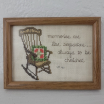 Nursery Rhyme Embroidery Finished Framed Memories Love Baby Rocking Chai... - £9.24 GBP