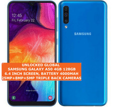 Samsung galaxy a50 4gb 128gb octa-core 25mp face 6.4 &quot;android unlock - £343.63 GBP