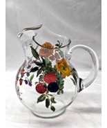 Vintage Libbey / Anchor Hocking Ice Lip Pitcher - Hand Painted By Nancy ... - $21.98