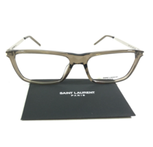 Saint Laurent SL344 005 Eyeglasses Frames Brown Silver Rectangular 54-17-145 - $112.02