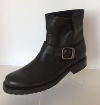 NEW FRYE Veronica Black Soft Full Grain Ankle Strap Bootie (Size 7.5 B) - £159.46 GBP