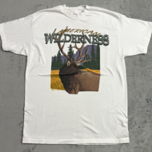 Vintage 1991 American Wilderness T-shirt L Deer Nature 90s Single Stitch Grandpa - £19.24 GBP