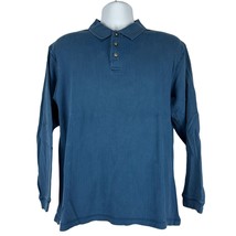 Covington Men&#39;s Long Sleeved Polo Shirt Size M 100% Cotton Blue - £17.70 GBP