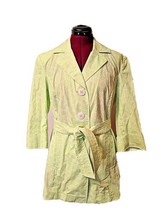 Madison Hill New York Trench Coat Multicolor Women Size Medium Cotton Blend - £30.16 GBP