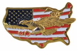 Us Map &amp; Eagle Lapel Pin Or Hat Pin - Veteran Owned Business - £4.38 GBP