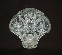 Old Vintage Clear by LE Smith Glass Candy Nut Serving Tray Cane Arch Design MCM - £11.83 GBP