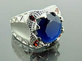 Arenaworld 925 Sterling Silver 7Blue Sapphire Oval Shape Antique Handmad... - £39.81 GBP