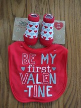 Be My First Valentine Bib And Socks - £22.85 GBP