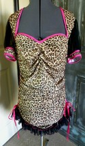 PMG Sexy Animal Print Dress Ruched Sides Size L (12-14) - £6.86 GBP