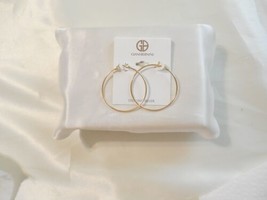 Giani Bernini 1-3/4&quot;18k Gold /Sterling Silver Plated Hoop Earrings C788 $100 - £44.33 GBP