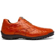 Genuine alligator sneaker Shoes Unique rustic finish Vulcan Honey image 1
