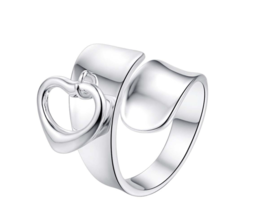 Sterling Silver Heart Charm Ring - $69.99