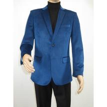 Men's Velvet Sports Coat Grammy Amy Award By BASSIRI , LEONARDI J1042 Royal Blue image 3