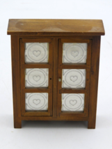 Vintage Dollhouse Miniatures Pie Safe Cabinet Tin Door Panels - $12.82