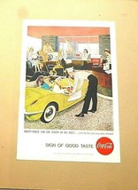 5 Vintage COCA COLA (3), TEXACO (1), WHITE ROCK (1) WATER Print Advertis... - $29.50