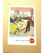 5 Vintage COCA COLA (3), TEXACO (1), WHITE ROCK (1) WATER Print Advertis... - £23.06 GBP