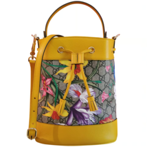 Authenticity Guarantee Gucci GG Supreme Monogram Flora Small Ophidia Bucket Bag - £1,685.52 GBP