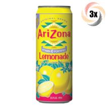 3x Cans Arizona Lemonade Flavor Vitamin C Fortified Juice 23oz ( Fast Sh... - £15.76 GBP