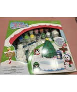 Very Merry Christmas North Pole Plaster Paint Set Rare - $49.21
