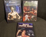 Bruce Lee The Young The Super Hero Invincible 3 DVD Lot Martial Arts Adv... - $19.80