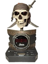 Disney Pirates Of The Caribbean Alarm Clock Radio Talks Musical Moves Li... - $29.90