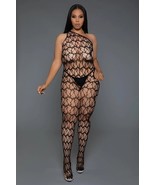 NEW Sexy BeWicked Women&#39;s IN YOUR DREAMS Fishnet Bodystocking Black Ling... - $20.29 CAD