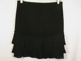 Pencil skirt women&#39;s-4 black career stretch pleats above-knee Ann Taylor... - £62.60 GBP