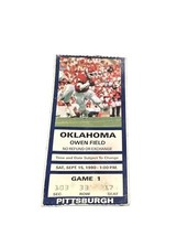 1990 Pittsburgh Panthers @ Oklahoma Sooners Football Ticket Stub Norman ... - $10.00