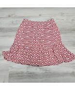 Rebecca Minkoff Skirt Womens Size 0 Red Floral Cassia Mini Pintucked Lined - $44.64 CAD