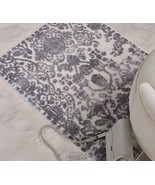 Inspire Me! Indoor Home Decor 2&#39;2&quot; x 3&#39; Indoor Elegant GRAY GREY Floral Rug - $548.49 MXN