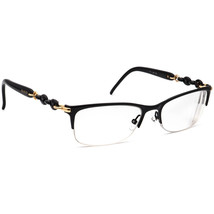 Gucci Eyeglasses GG 4237 CQR Shiny Black &amp; Gold Half Rim Frame Italy 52[]17 130 - £158.16 GBP