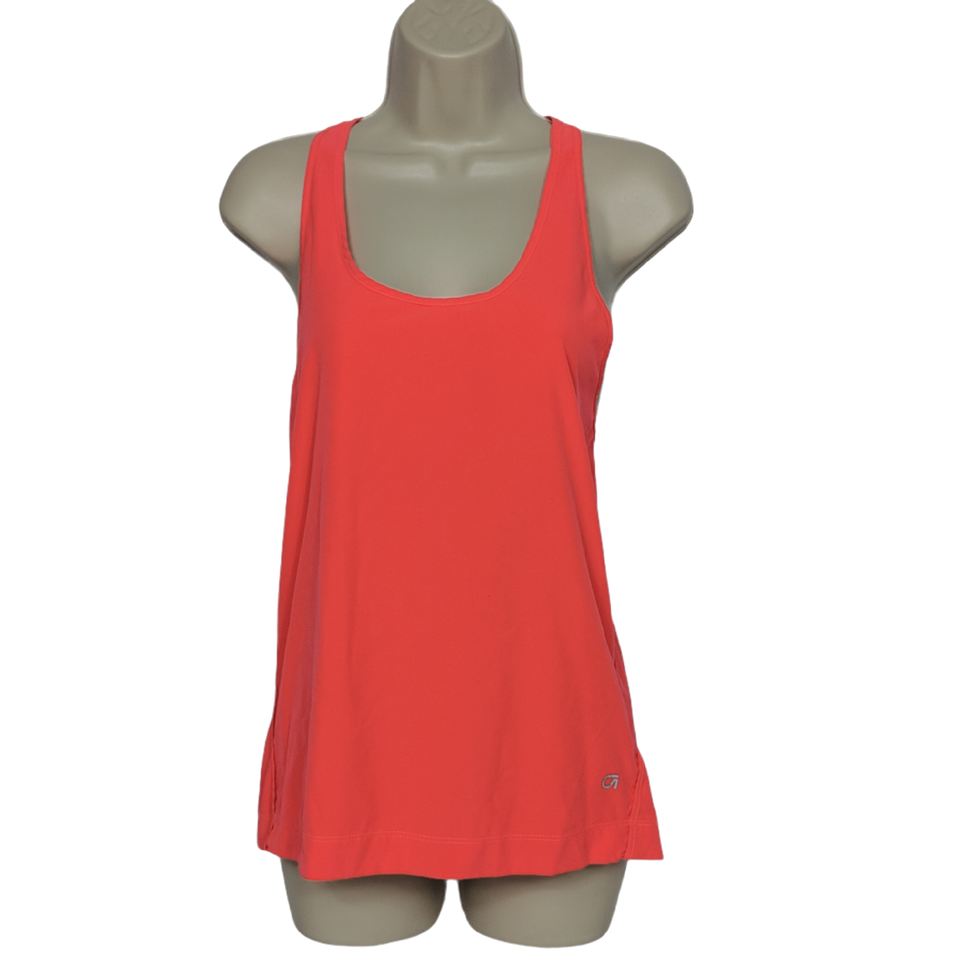 GapFit Womens Racerback Athletic Tank Top XS Coral Scoop Neck - $15.94